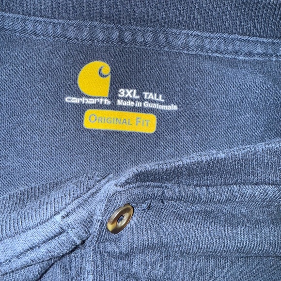 Carhartt Men's Navy Blue Henley Shirt - Picture 7 of 8